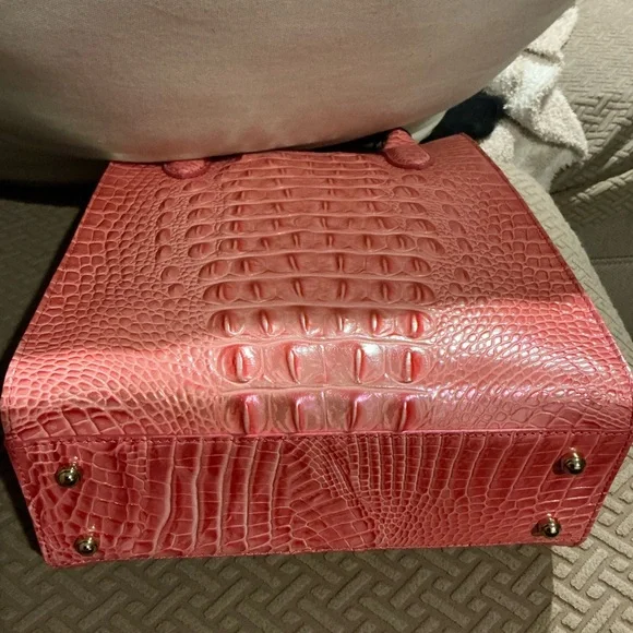 Brahmin tote bag purse handbag MOIRA PINK PUNCH Melbourne genuine leather - Picture 5 of 6